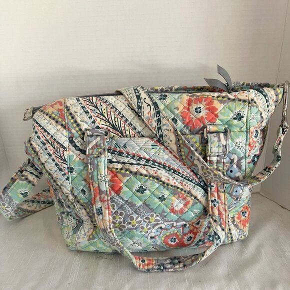 Vera Bradley Women's Multi-Compartment Shoulder Satchel Purse Handbag - Picture 3 of 8